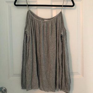 Grey Long Sleeve w/ Shoulder Cutout